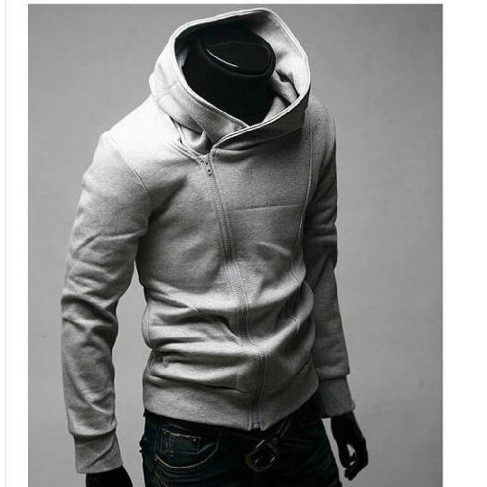 Men’s sweater coat in gray